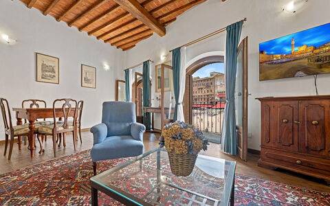 La Piazza Grand Vista Suite: Interior Design, Furniture, Flooring, Apartment, Room, Ceiling, Chair, Living Room, Paint, Picture Frame