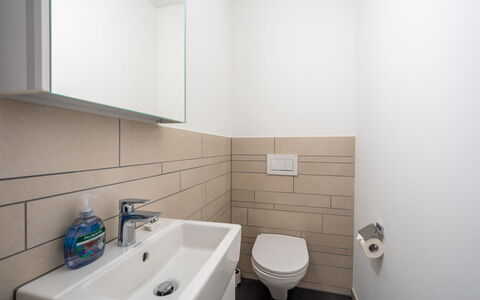 Vallada 14-01: Bathroom, Wall, Flooring, Plumbing Fixture, Interior Design, Bathroom Sink, Floor, Sink, Toilet, Tap