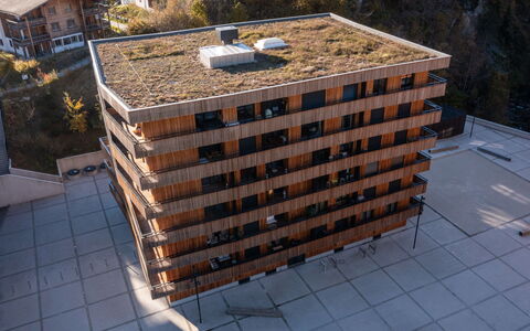 Vallada 14-01: Apartment, Architecture, Urban Design, Composite Material, Condominium, Brutalist Architecture, Balcony, Lumber