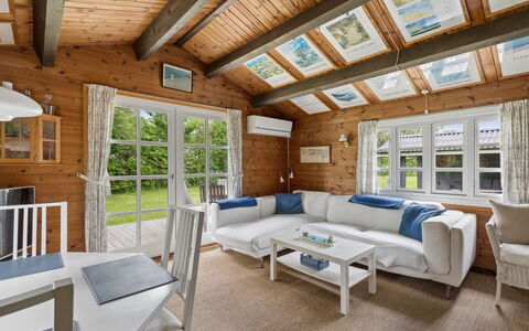 Saxi - 1.2Km from the Sea: Wood, Interior Design, Couch, Ceiling, Home, Furniture, Cottage, Living Room, Log Cabin