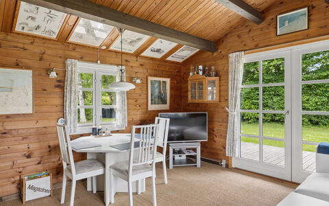 Saxi - 1.2Km from the Sea: Wood, Cottage, Home, Interior Design, Ceiling, Door, Log Cabin, Garden Buildings, Hardwood, Wood Stain