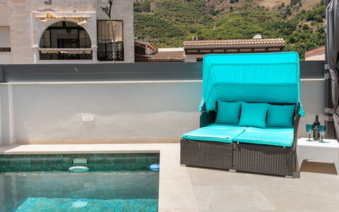 Alta: Furniture, Outdoor Furniture, Swimming Pool, Composite Material, Chair, Shade, Resort, Houseplant, Sunlounger