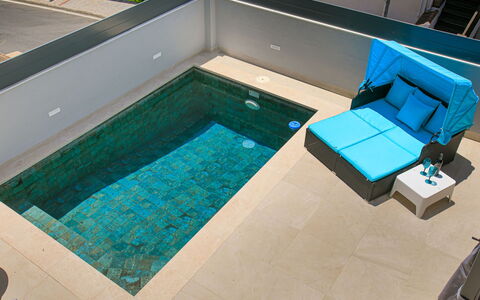 Alta: Blue, Swimming Pool, Flooring, Floor, Composite Material, Outdoor Furniture, Tile, Design, Chair, Sunlounger