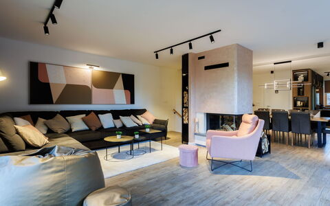 Valera Vita Forest: Furniture, Interior Design, Flooring, Floor, Wall, Light Fixture, Couch, Ceiling, Wood, Living Room