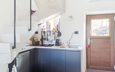 Emma: Wall, Interior Design, Flooring, Wood, Floor, Furniture, Kitchen, Home, Lighting, Countertop