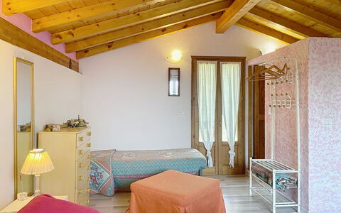 Baita Melissa: Interior Design, Furniture, Flooring, Floor, Wall, Wood, Bedroom, Ceiling, Room, Bed
