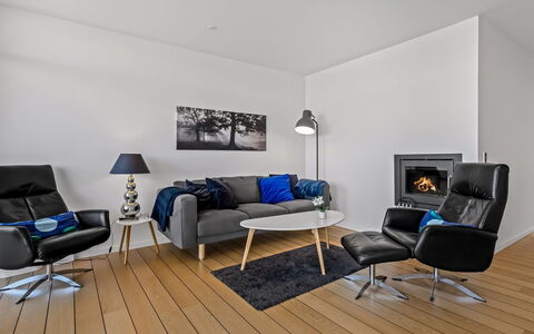 Svane - 70M from the Sea: Furniture, Flooring, Interior Design, Floor, Couch, Living Room, Wood, Wood Flooring, Chair, Home