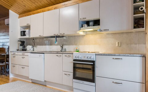 Laukaa 605: Kitchen, Kitchen Appliance, Countertop, Major Appliance, Cabinetry, Flooring, Wood, Kitchen Sink, Interior Design, Sink