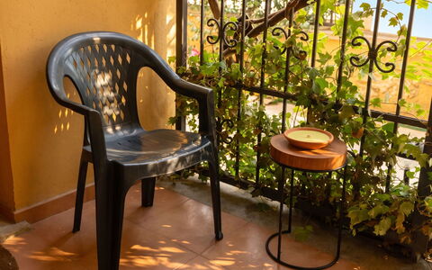 City and Coast: Balcony, Wood Stain, Houseplant, Outdoor Furniture, Flowerpot