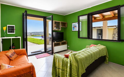 Villa Sara: Interior Design, Furniture, Flooring, Floor, Ceiling, Home, Room, Apartment, Bedroom, Bed