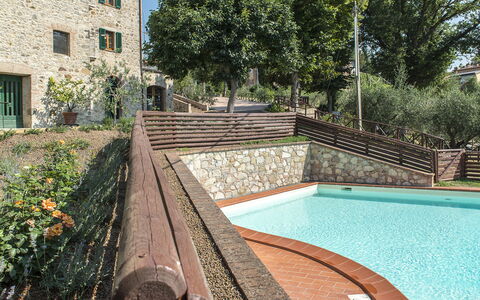 Casa Elia 6: Wall, Architecture, Hacienda, Garden, Swimming Pool, Estate, Landscaping, Brick, Villa, Yard