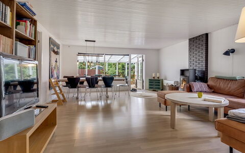 Anina - 300M from the Sea: Furniture, Interior Design, Flooring, Floor, Wall, Couch, Wood, Ceiling, Living Room, Room