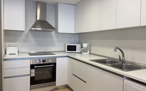 Clara: Kitchen Appliance, Kitchen, Countertop, Cabinetry, Major Appliance, Flooring, Kitchen Stove, Interior Design, Home Appliance, Stove