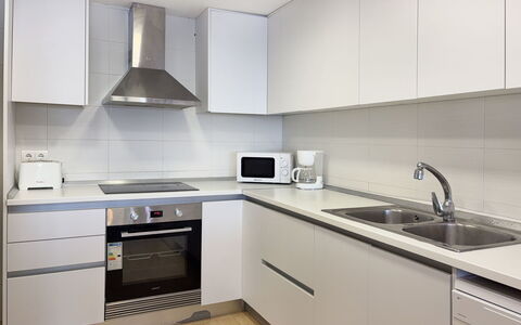 Clara: Kitchen Appliance, Kitchen, Countertop, Cabinetry, Major Appliance, Kitchen Stove, Flooring, Interior Design, Home Appliance, Stove