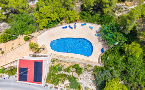 Sol Moraira: Swimming Pool, Aerial Photography, Resort Town