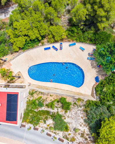 Sol Moraira: Swimming Pool, Aerial Photography, Resort Town