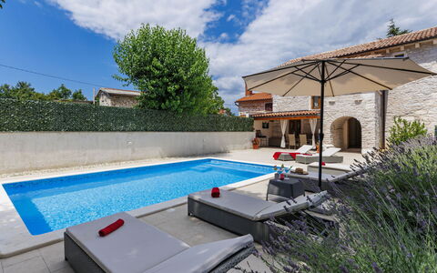 Trošti: Swimming Pool, Resort, Outdoor Furniture, Estate, Hacienda, Sunlounger, Water Feature, Villa, Landscaping, Courtyard