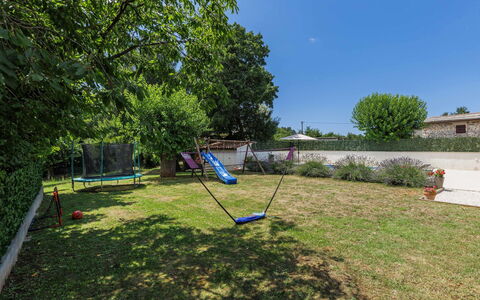 Trošti: Tree, Garden, Lawn, Shade, Leisure, Park, Landscaping, Yard, Backyard, Outdoor Play Equipment
