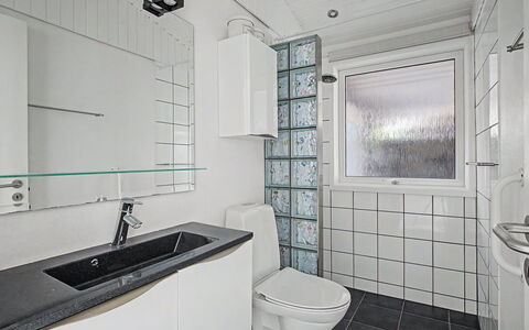 Annalina - 230M from the Sea: Plumbing Fixture, Flooring, Interior Design, Floor, Bathroom, Sink, Tap, Plumbing, Tile, Ceiling