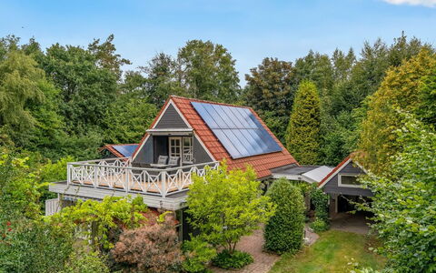 Lonneke - from the Sea: Roof, House, Land Lot, Home, Cottage, Estate, Garden Buildings, Shade, Log Cabin, Landscaping