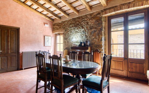 Mas Nualart: Furniture, Wall, Interior Design, Flooring, Wood, Table, Chair, Dining Room, Kitchen & Dining Room Table, Floor