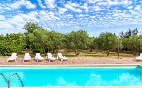Mas Nualart: Blue, Swimming Pool, Garden, Landscaping, Resort, Eco Hotel, Hacienda, Outdoor Furniture, Farmhouse