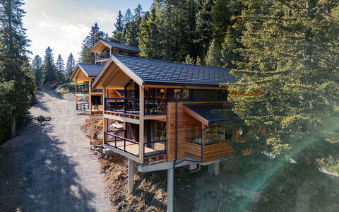 02 Nth030 Sup Chalet mit Sauna und Hot Tub 2 Etage: Wood, Home, Cottage, Log Cabin, Porch, Lumber, Larch, Woodland, Balcony, Hardwood