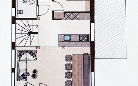 02 Nth030 Sup Chalet mit Sauna und Hot Tub 2 Etage: Apartment, Wood Flooring, Living Room