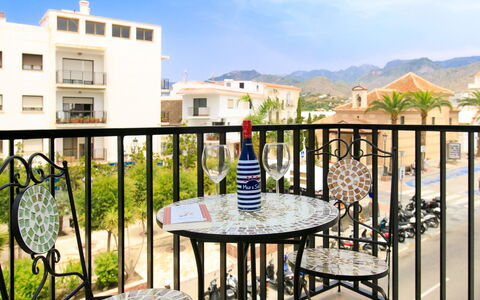 Elvix Nerja Center B: House, Shrub, Home, Residential Area, Estate, Cottage, Hacienda, Yard, Shade, Lawn