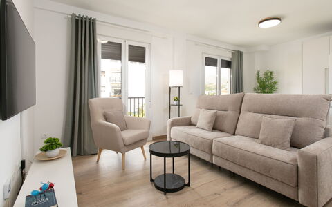 Elvix Nerja Center B: House, Shrub, Home, Residential Area, Estate, Cottage, Hacienda, Yard, Shade, Lawn