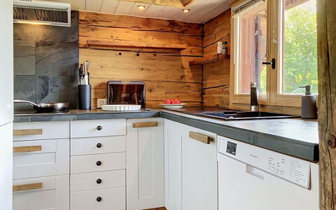 Chalet 1899: Kitchen, Kitchen Appliance, Wood, Major Appliance, Countertop, Flooring, Cabinetry, Interior Design, Home Appliance, Furniture