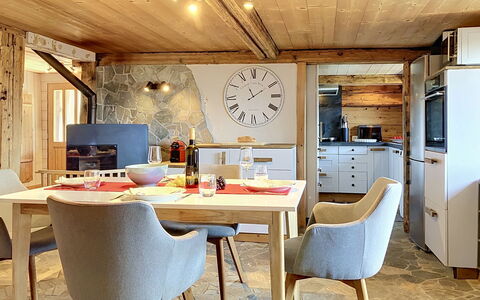 Chalet 1899: Furniture, Interior Design, Flooring, Chair, Wood, Floor, Dining Room, Table, Ceiling, Light Fixture