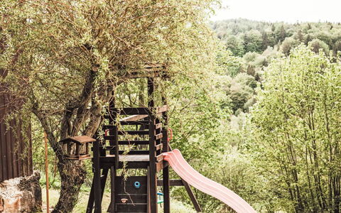 U Šenkýře Mikeše: Wood, Outdoor Play Equipment, Trunk, Playground, Twig, Shade, Garden, Park, Swing, Ladder