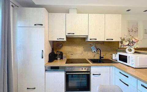 Des Kaisers Kleines Reich: Kitchen Appliance, Countertop, Kitchen, Cabinetry, Major Appliance, Furniture, Home Appliance, Wood, Interior Design, Sink