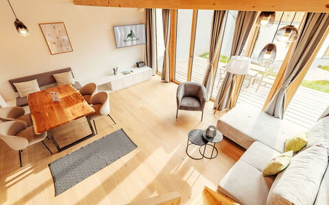 Niederwölz 602: Interior Design, Furniture, Flooring, Floor, Wood, Wood Flooring, Room, Ceiling, Living Room, Lighting