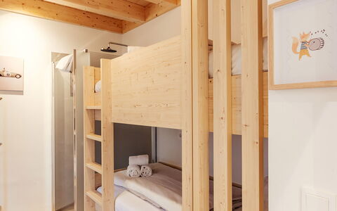 Niederwölz 606: Interior Design, Wood, Flooring, Floor, Bunk Bed, Bedroom, Ceiling, Furniture, Bed, Room