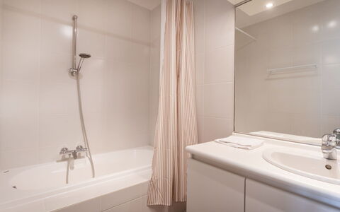 Goldsands Iii with Parking: Bathroom, Flooring, Interior Design, Plumbing Fixture, Wall, Floor, Tap, Plumbing, Room, Bathroom Sink
