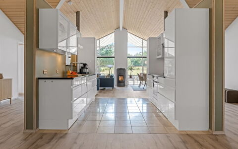 Wreth - 1.5Km from the Sea: Flooring, Kitchen, Furniture, Interior Design, Wood, Countertop, Ceiling, Floor, Cabinetry, Kitchen Appliance