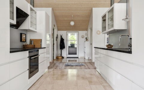Wreth - 1.5Km from the Sea: Flooring, Kitchen, Interior Design, Kitchen Appliance, Wood, Floor, Countertop, Ceiling, Cabinetry, Major Appliance