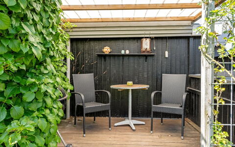 Aida - 550M from the Sea: Wood, Outdoor Furniture, Garden, Outdoor Table, Shade, Backyard, Flowerpot, Yard, Wood Stain
