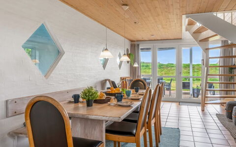 Algut - 200M from the Sea: Furniture, Interior Design, Flooring, Wood, Floor, Ceiling, Chair, Table, Kitchen & Dining Room Table, Dining Room