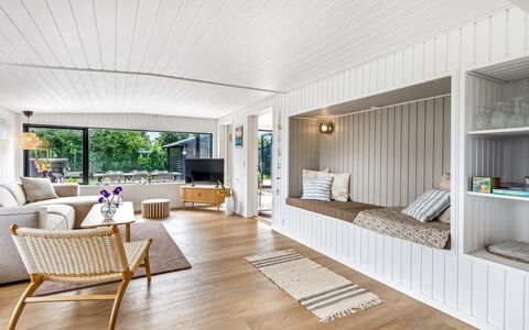 Varnava - 300M from the Sea: Interior Design, Furniture, Flooring, Floor, Wood, Ceiling, Wood Flooring, Couch, Room, Living Room