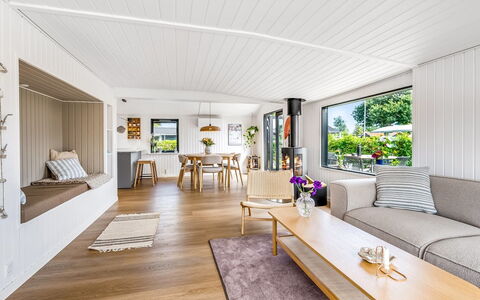 Varnava - 300M from the Sea: Interior Design, Flooring, Wood, Couch, Ceiling, Furniture, Floor, Living Room, Wood Flooring, Room