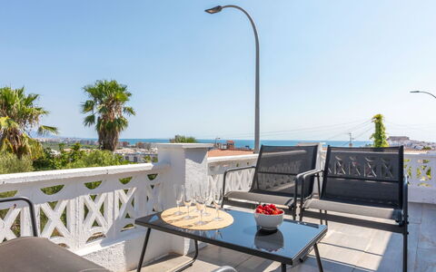 Alondras: Blue, Balcony, Handrail, Apartment, Fence, Sea, Resort, Condominium, Swimming Pool, Hotel