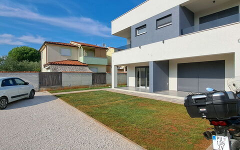 Duplex: Blue, Balcony, Handrail, Apartment, Fence, Sea, Resort, Condominium, Swimming Pool, Hotel