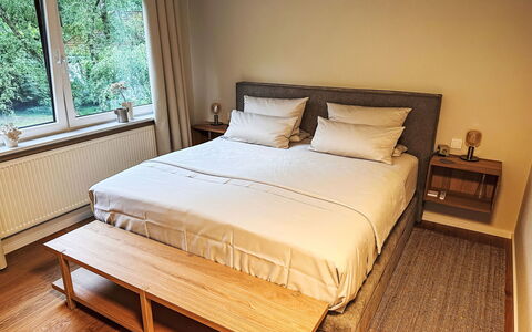 The Oak Suite: Furniture, Flooring, Bed, Interior Design, Floor, Bedroom, Wood, Wood Flooring, Textile, Bedding