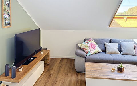 Annette: Furniture, Interior Design, Flooring, Floor, Wood, Wood Flooring, Room, Living Room, Electronic Device, Television