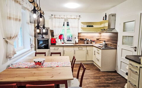 Sára: Furniture, Interior Design, Flooring, Wood, Kitchen, Floor, Countertop, Wood Flooring, Cabinetry, Ceiling