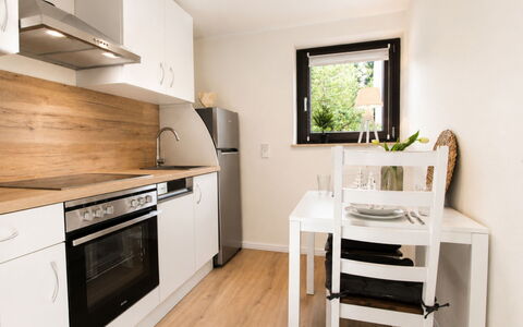 Herzwerk Schwalenberg: Furniture, Kitchen, Interior Design, Countertop, Flooring, Kitchen Appliance, Wood, Major Appliance, Cabinetry, Floor