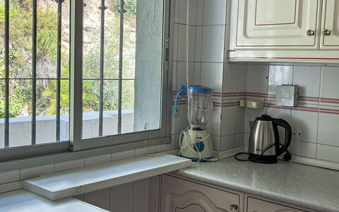 Los Arcos: Kitchen Sink, Kitchen, Countertop, Sink, Plumbing Fixture, Tap, Kitchen Appliance, Plumbing, Cabinetry